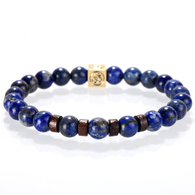 Blue Lapis Lazuli Lucky Beaded Bracelet Energy Stone