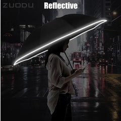 ZUODU Automatic Umbrella Men/Women LED Windproof Reverse Folding Strong U5B