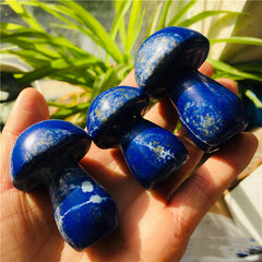 Crystal Mushroom Lapis Lazuli Ornament Pendant